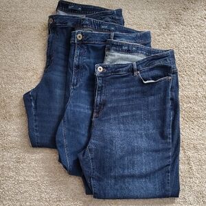 J. Jill Lot Of 3 Women's Jeans in Dark Blue Wash Size 24 Regular